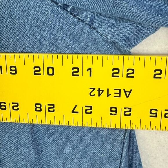 Revelation Tunic Top Denim Womens Size M Oversized Denim Two Front Pockets Lagen - Picture 9 of 10